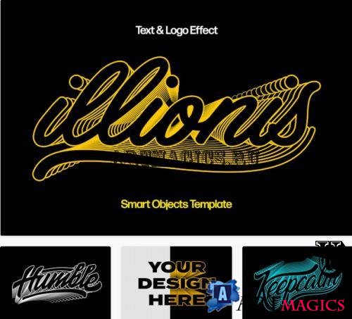 Lines Retro Text & Logo Effect - 93348915