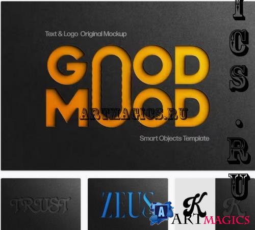 Gradient Cut Out Text & Logo Effect - 94594698