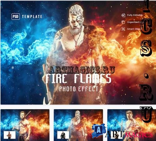 Flames Photo Effect - V4HP8UL