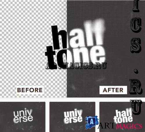 Halftone Text Effect - 56XY4QG