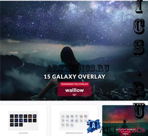 Galaxy starry night milky way photoshop overlays - D52SKEU