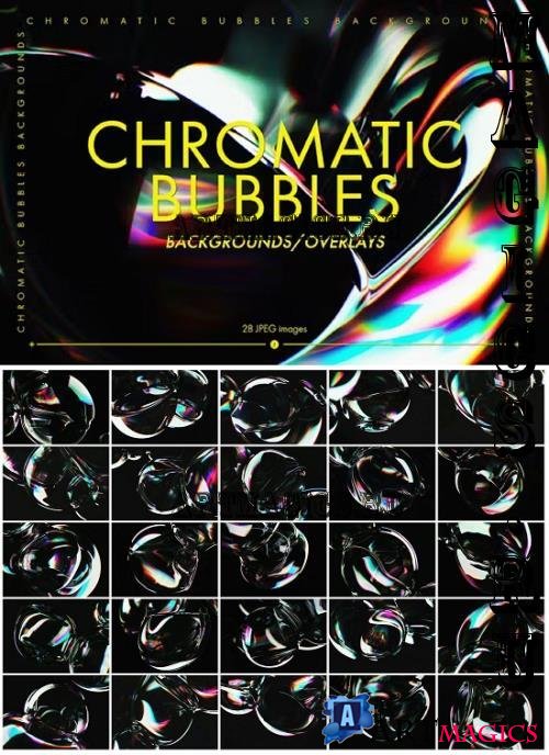 Chromatic Bubbles Backgrounds & Overlays - 392TWTB