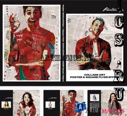 Collage Art Square and Poster Effect - 3AG6BNU