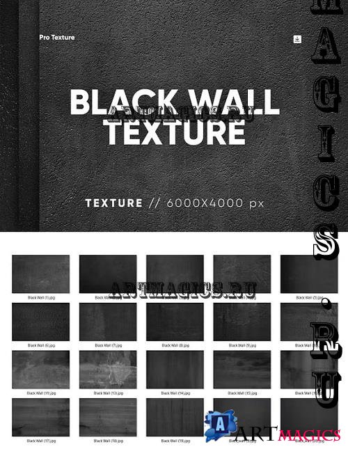 20 Black Wall Texture HQ - 92476171