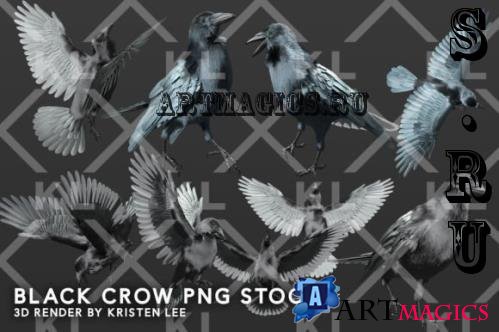 Black Crows PNG Overlays