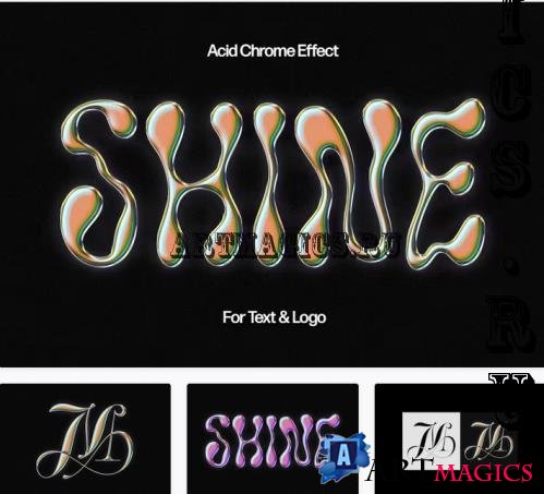 Acid Chromatic Text & Logo Effect - 194282791