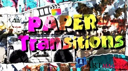 Videohive - Paper Transitions 52126166 - Project For Final Cut & Apple Motion