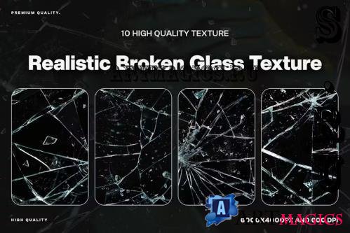 10 Realistic Broken Glass Texture - B22RH8R