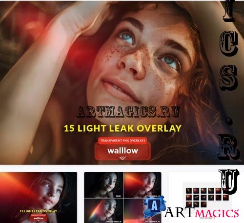 Light leaks transparent PNG photography overlays - UQ2FWX8