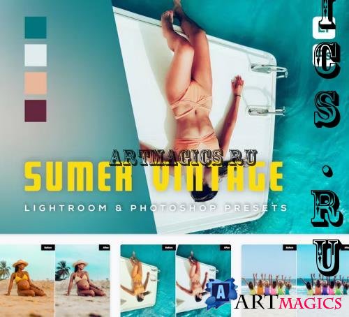 6 Summer Vintage Lightroom and Photoshop Presets - UWM2D4X
