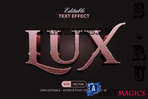 Lux Text Effect Rose Gold Style - 196299579