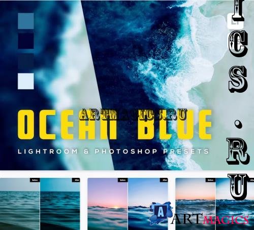 6 Ocean Blue Lightroom and Photoshop Presets - KBYVK2W