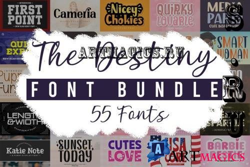 Destiny Font Bundle - 55 Premium Fonts