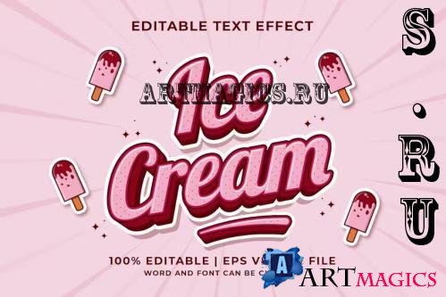 Ice Cream Vector Editable Text Effect - YGCFZES