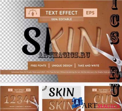 Skin Text Effect, Graphic Style - 219759006