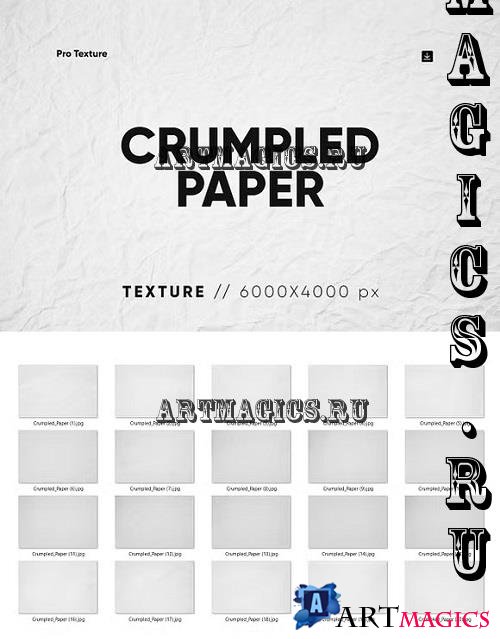 20 Crumpled Paper Texture HQ - 278431764
