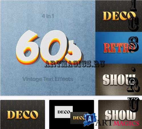 60s Vintage Text Effects Collection - CUA4XZG