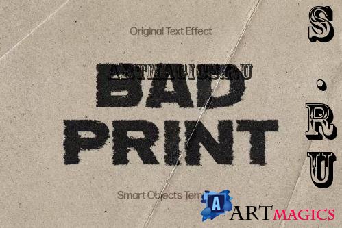 Bad Distressed Print Text Effect - 234739019