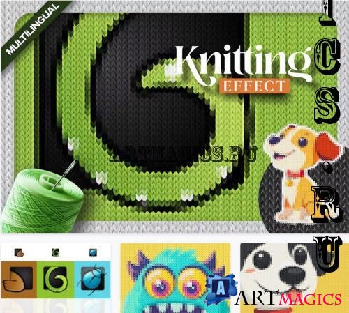 Knitting Effect Photoshop Action - 7NP5VM8