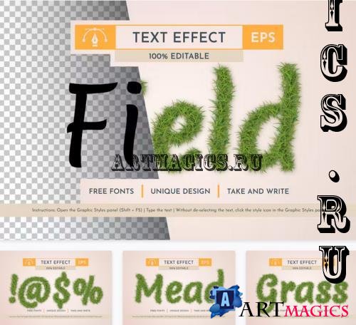 Field Grass Editable Text Effect, Graphic Style - PWJSEUJ