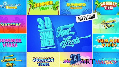 3D Summer Text Effects 2546577 - Project for After Effects 