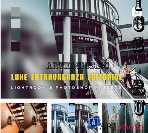 6 Luxe Extravaganza Editorial Lightroom Presets - Y29YMGJ
