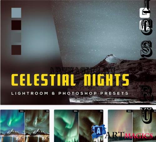 6 Celestial Nights Lightroom and Photoshop Presets - JMLJM9X