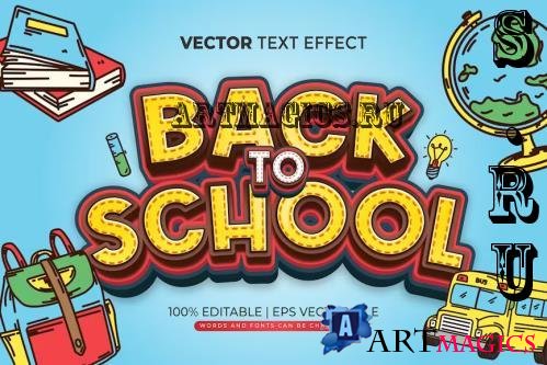 Back To School Editable Text Effect with Doodle - YTFSL26