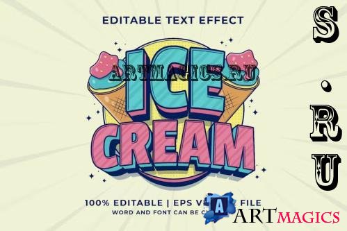 Ice Cream Vector Editable Text Effect - PVSMTXJ