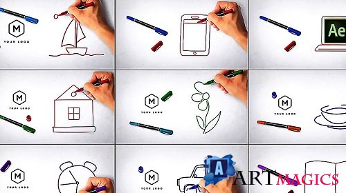 Drawing And Logo 1423815 - Project for After Effects
