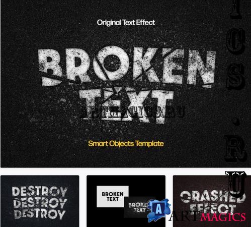 Smashed Broken Text Effect - 278615824