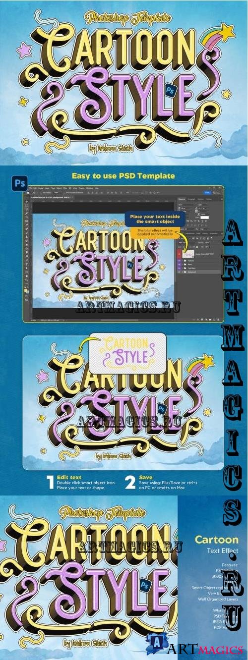 Cartoon Style Text Effect - 279506240