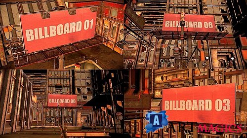 Post-Apocalyptic Billboard Mockup 2615087 - Project for After Effects 