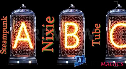 Steampunk Nixie Tube Alphabet 1176881 - Motion Graphics