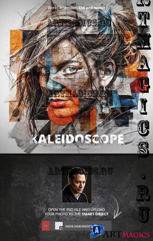 Kaleidoscope Template for Photoshop - 52996545