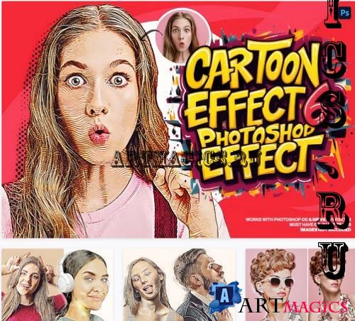 Cartoon Effect 6 Photoshop Action - 278954536