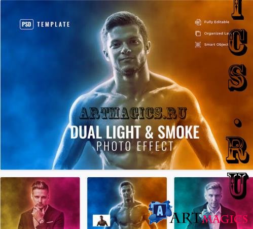 Dual Light & Smoke Photo Effects - M7XPJ8Z