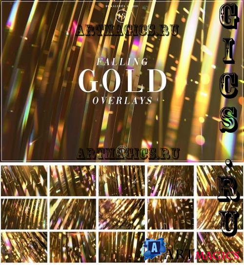 Falling Gold Overlays - 749YE8H