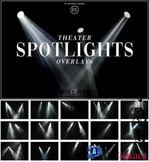Theater Spotlights Overlays - L4X9JKZ