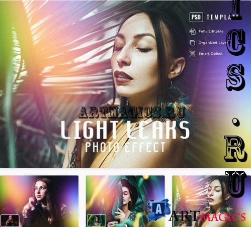 Light Leaks Photo Effect - E94ZX9V