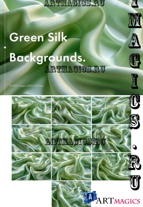 Green Silk Backgrounds - YRAQMFZ