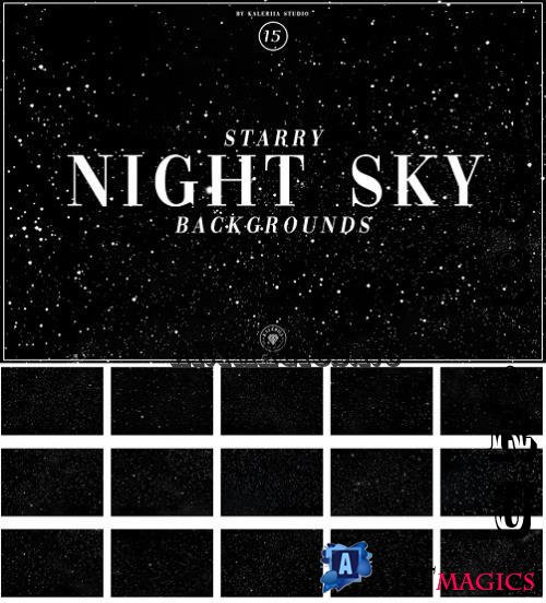 Starry Night Sky Backgrounds - 4ET266M