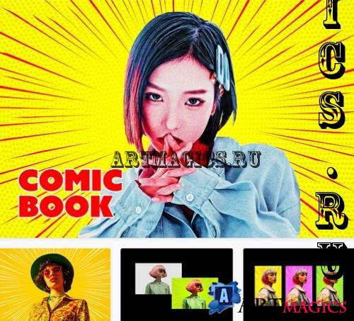 Comic Book Halftone Photo Effect - 278615822