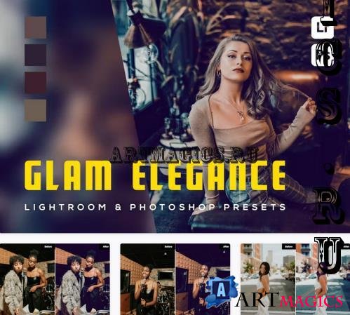 6 Glam Elegance Lightroom and Photoshop Presets - 83XNFF9