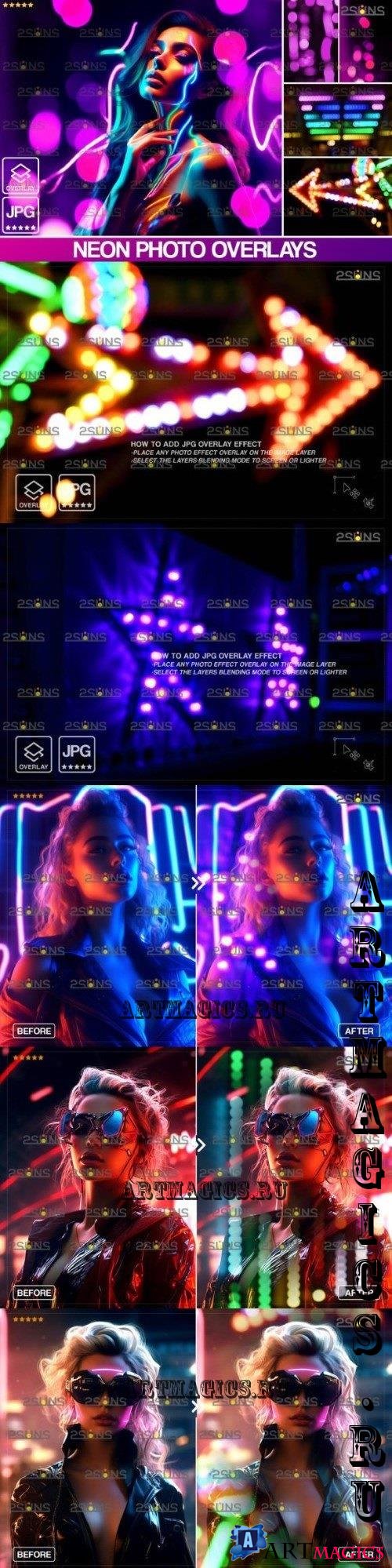 Neon photoshop overlays Bokeh Vol 02 - 280254725