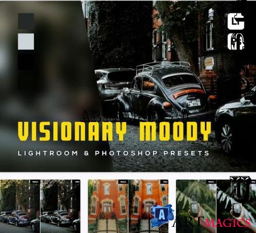 6 Visionary Moody Lightroom and Photoshop Presets - 5EJ4MYD