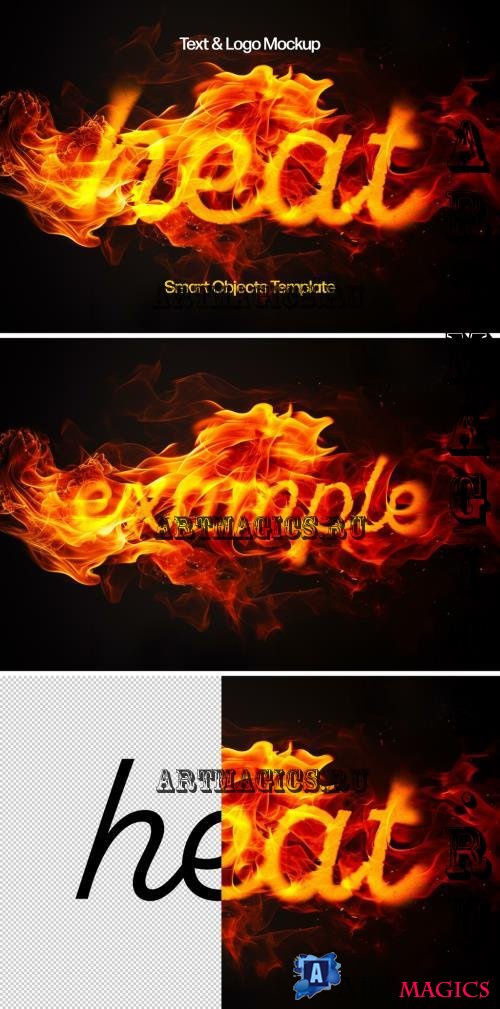 Melting Fire Flames Text Effect