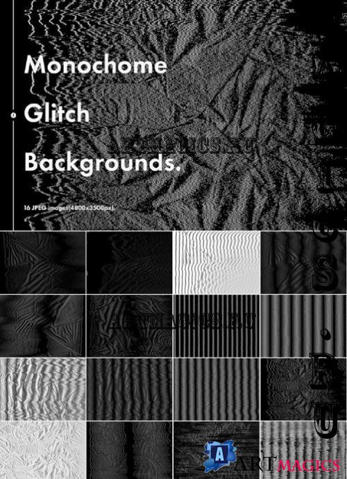 Monochrome Glitch Backgrounds - KE84Y7D