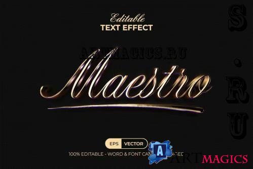 Maestro Text Effect Golden Style - 280854158
