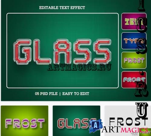 Colorful Glass Style Text Effect Set - UMUFWQW